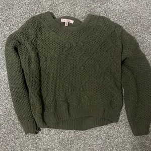 medium green knit sweater